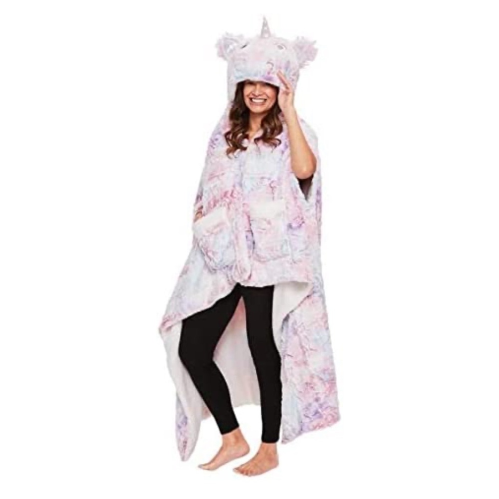 Members Mark Unicorn Cozy Plush Hooded Critter WRAP Animal